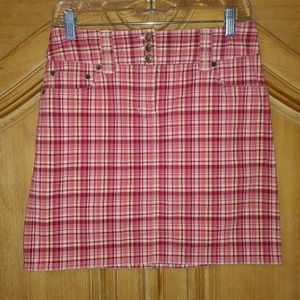 Ann Taylor LOFT Stretch Plaid Mini Skirt