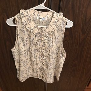 NWT Alice Blue Ruffle Shirt, Size M