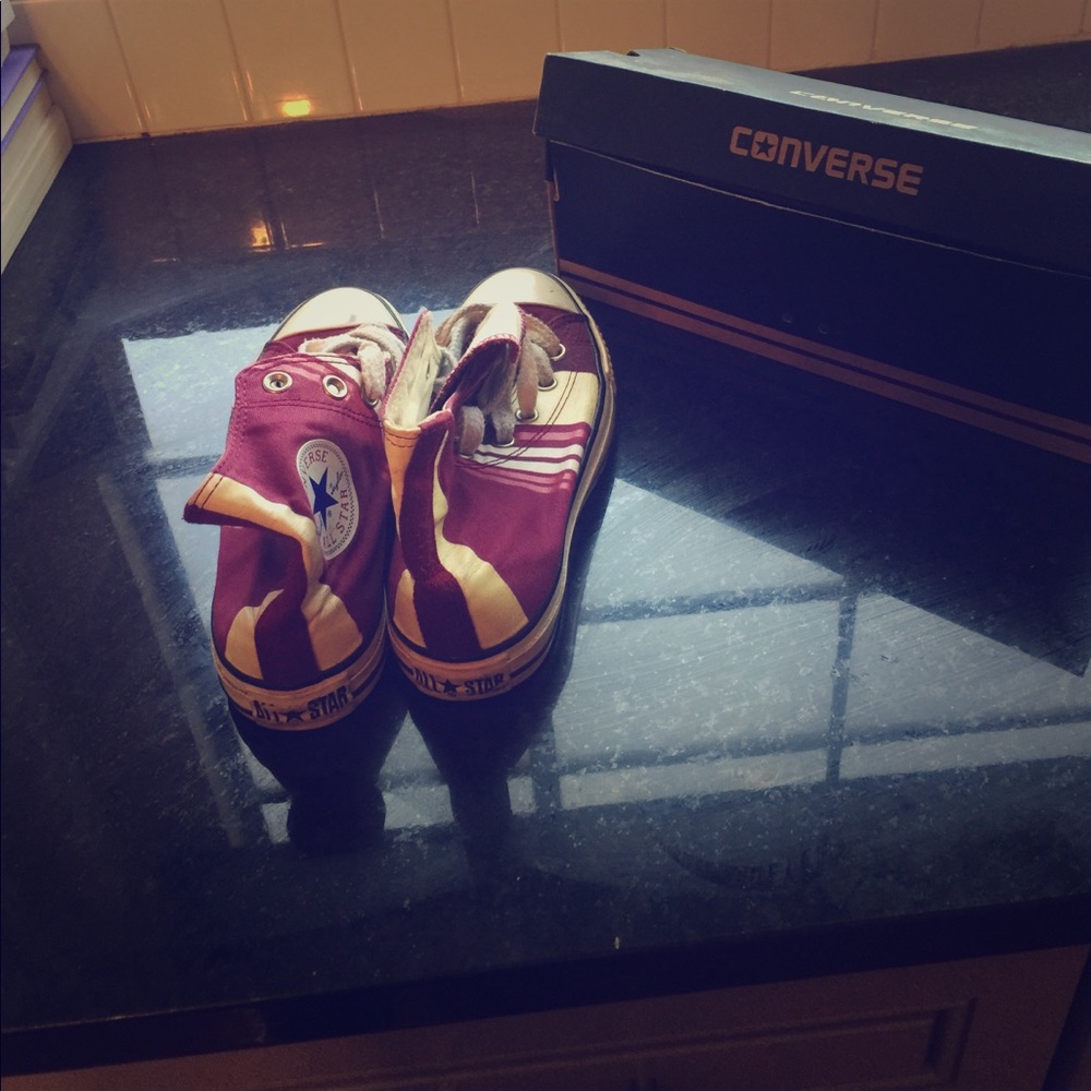 Converse multi colored high tops