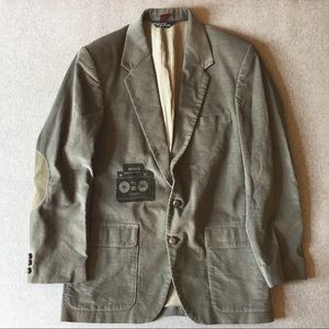 🔥: UO • Gray • Corduroy Jacket W/ Stereo Graphic