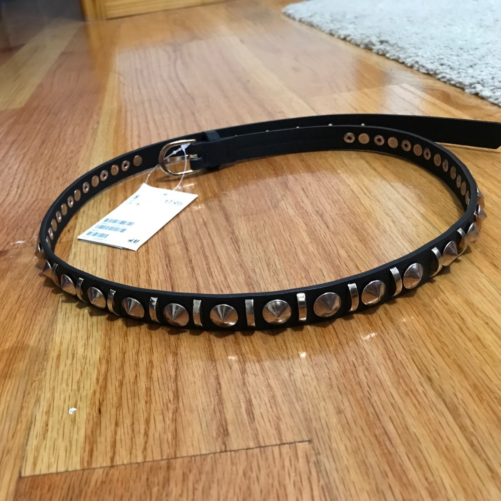 Brand new H&M black belt with studs detail.