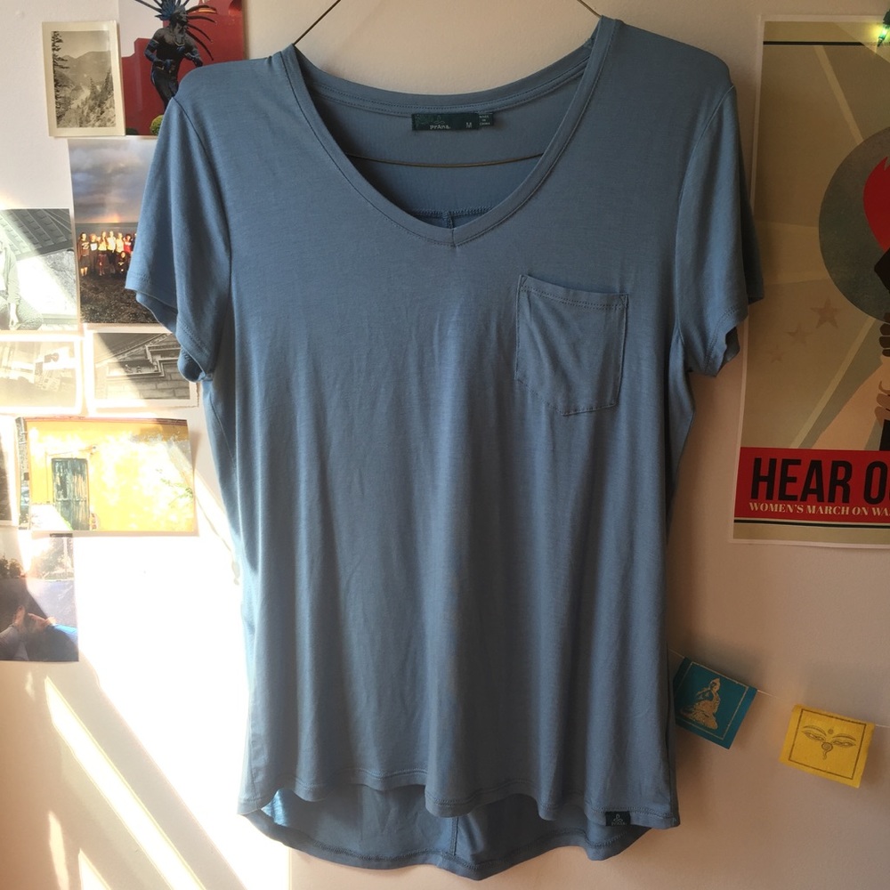 Soft Blue Prana Top