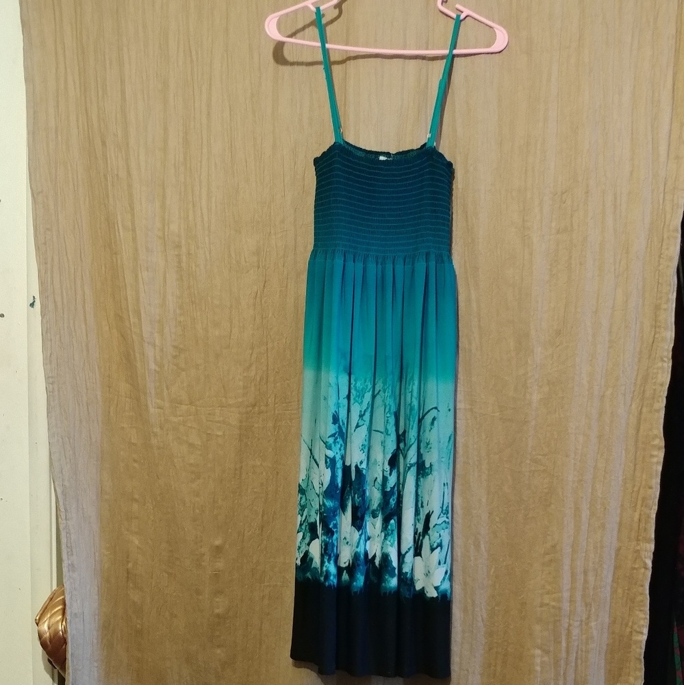 ChristinaLove Blue / Teal floral summer dress