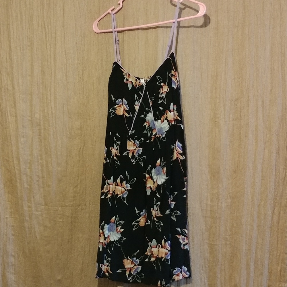 Xhileration Black floral summer dress