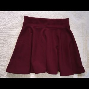 maroon skater skirt