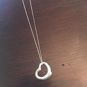 Tiffany and co medium open heart necklace