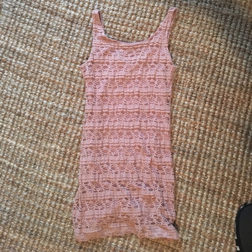 Blush lace dress