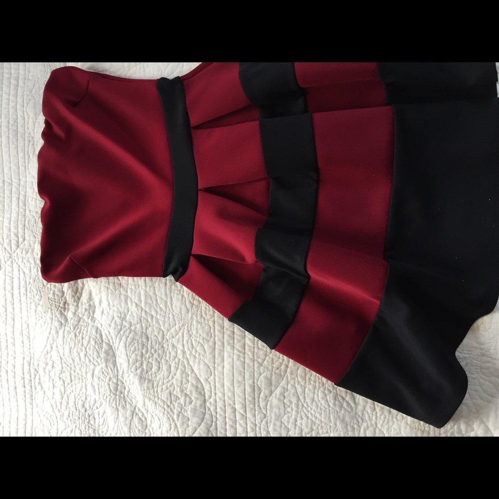 black and red cocktail dress party