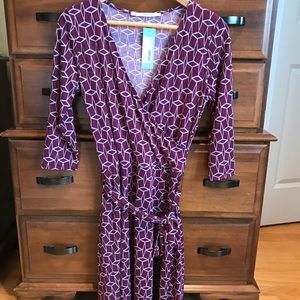 41 Hawthorn Geo Cube Print Faux Wrap Dress, size M