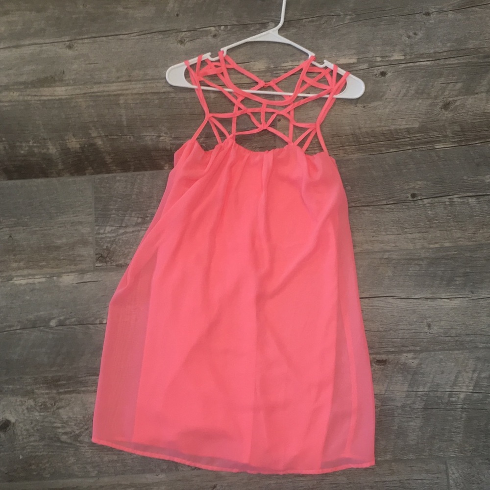 Charlotte Russe peach dress.