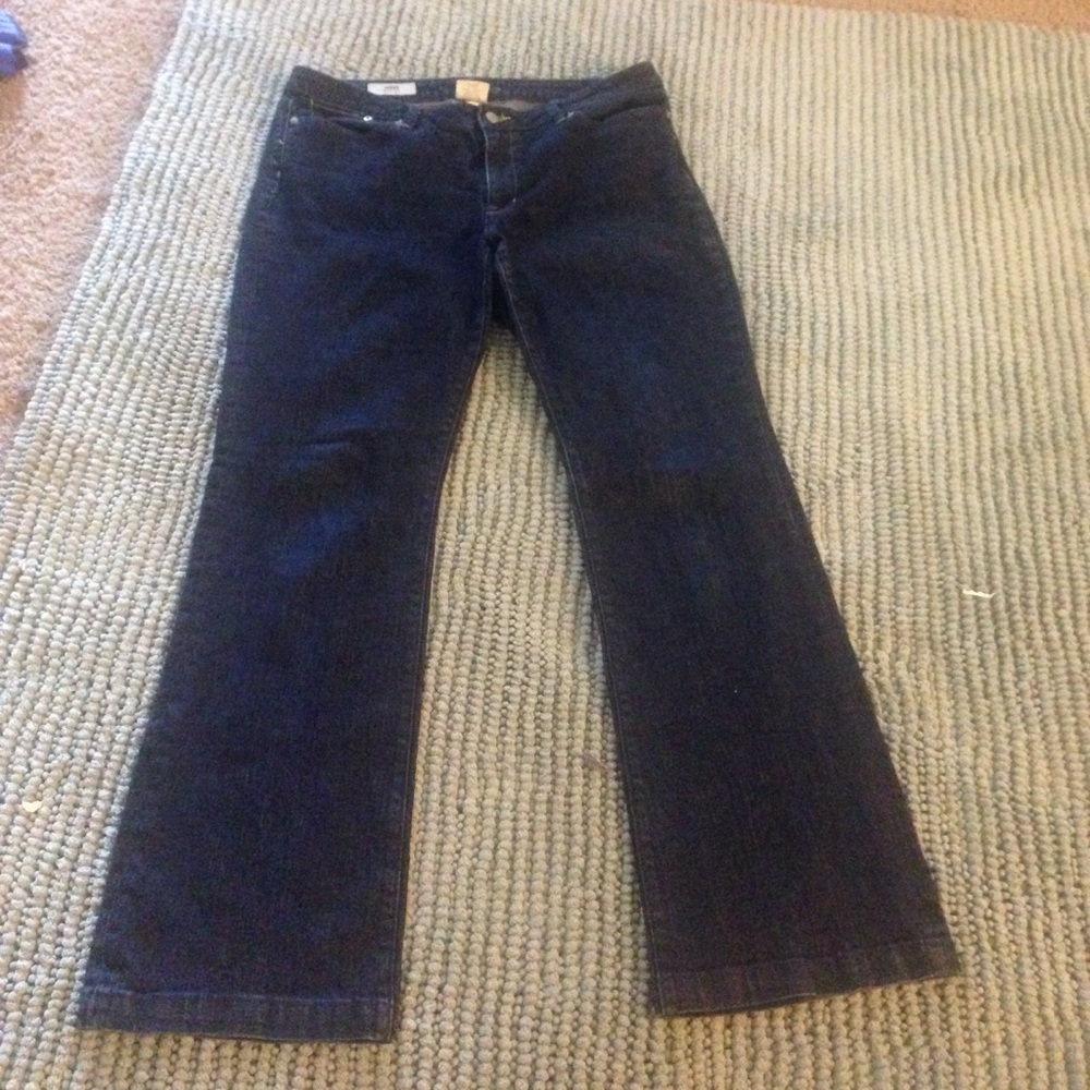 Banana Republic urban wide leg dark jeans