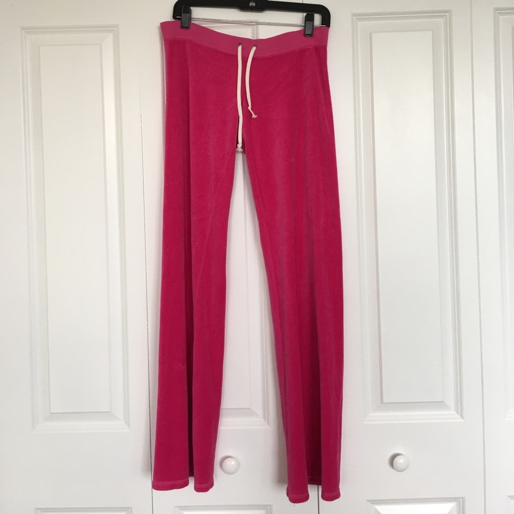 HOT PINK JUICY COUTURE VELOUR TRACKPANTS