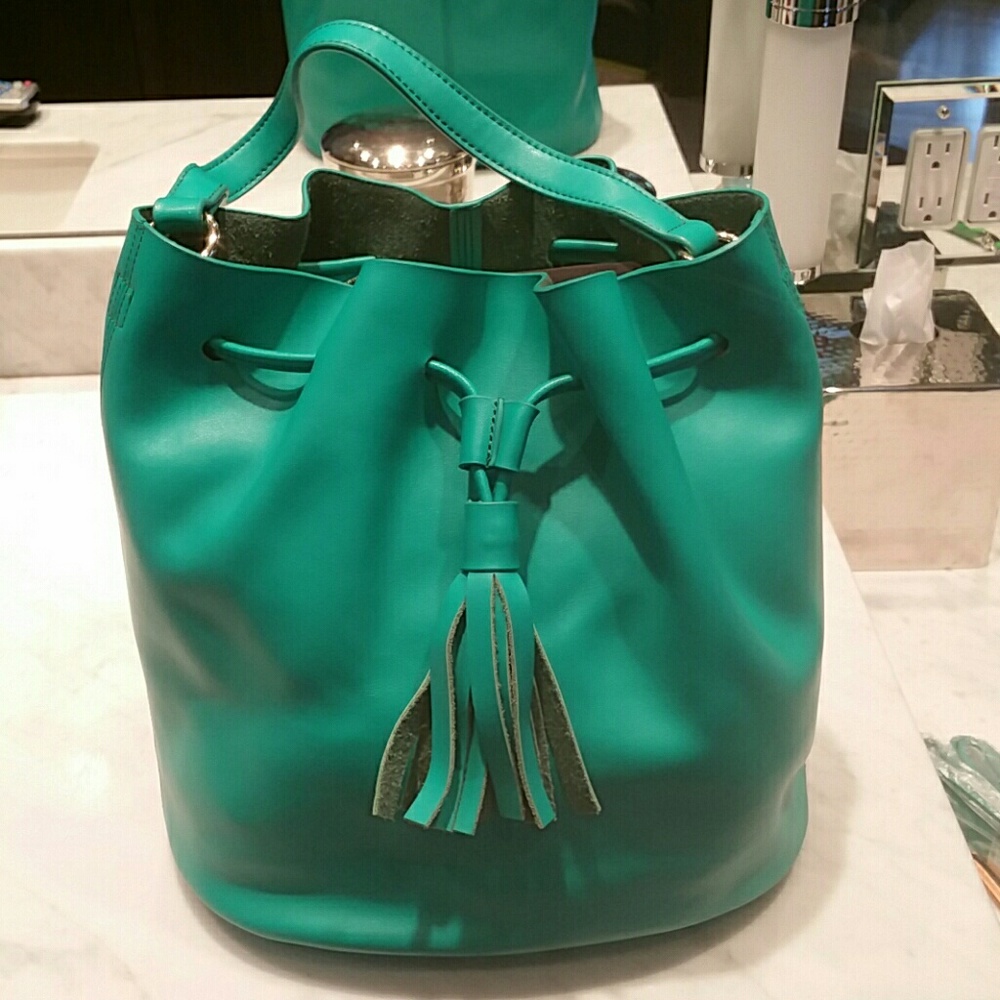 Jc jagger turquois genuine leather bag