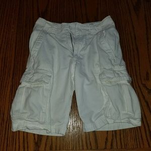 Boys white cargo shorts