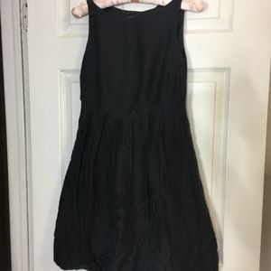 Black knee length bridesmaids dress. 100% silk