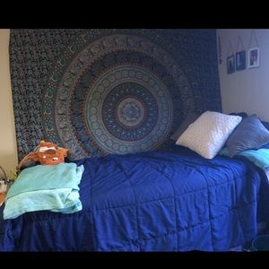 Aztec boho college dorm tapestry