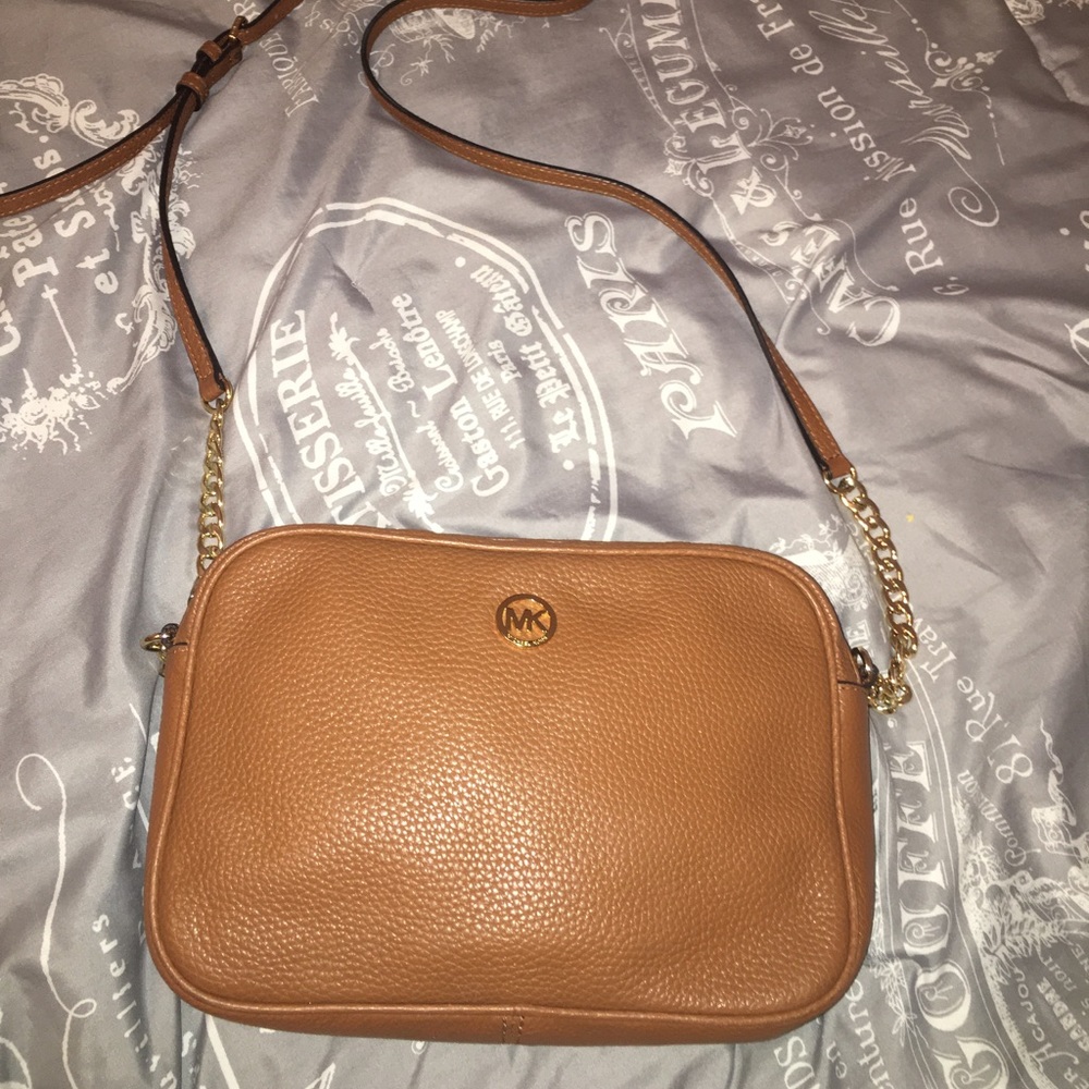 Michael Kors gold chain crossbody bag