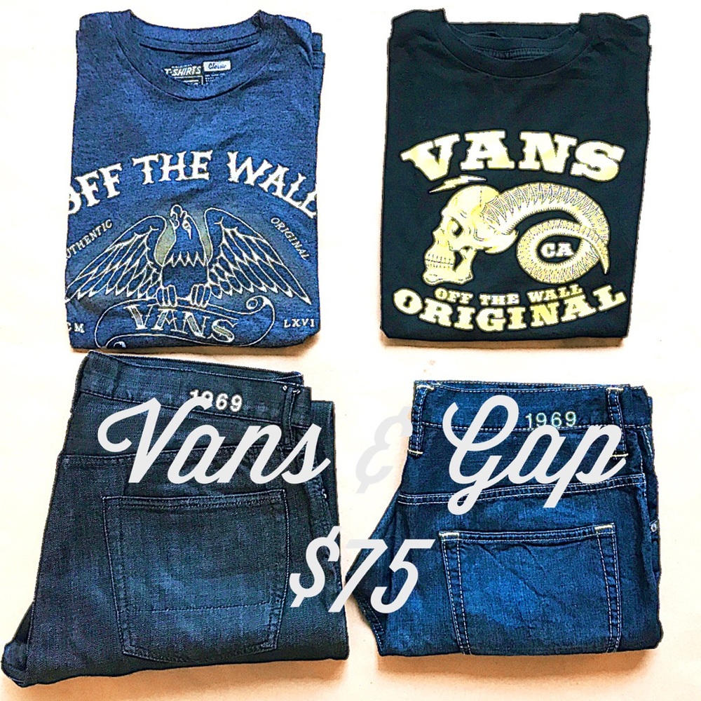 2 NWOT Vans tshirts 2 Gap 1969 Jeans