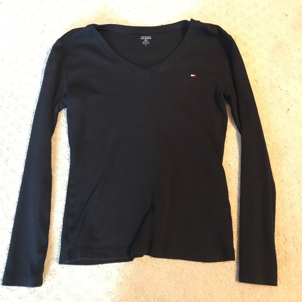 Black long sleeve Tommy Hilfiger shirt
