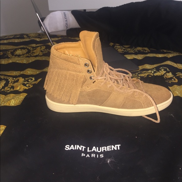 YSL, Court Classic High top fringe Sneakers. - Picture 3 of 7