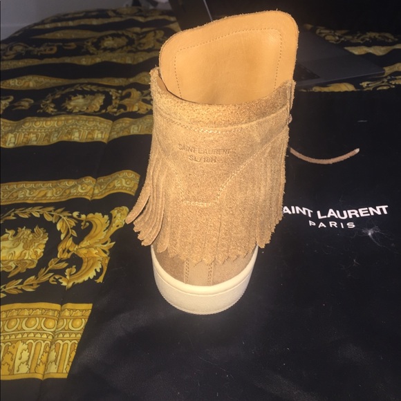 YSL, Court Classic High top fringe Sneakers. - Picture 4 of 7