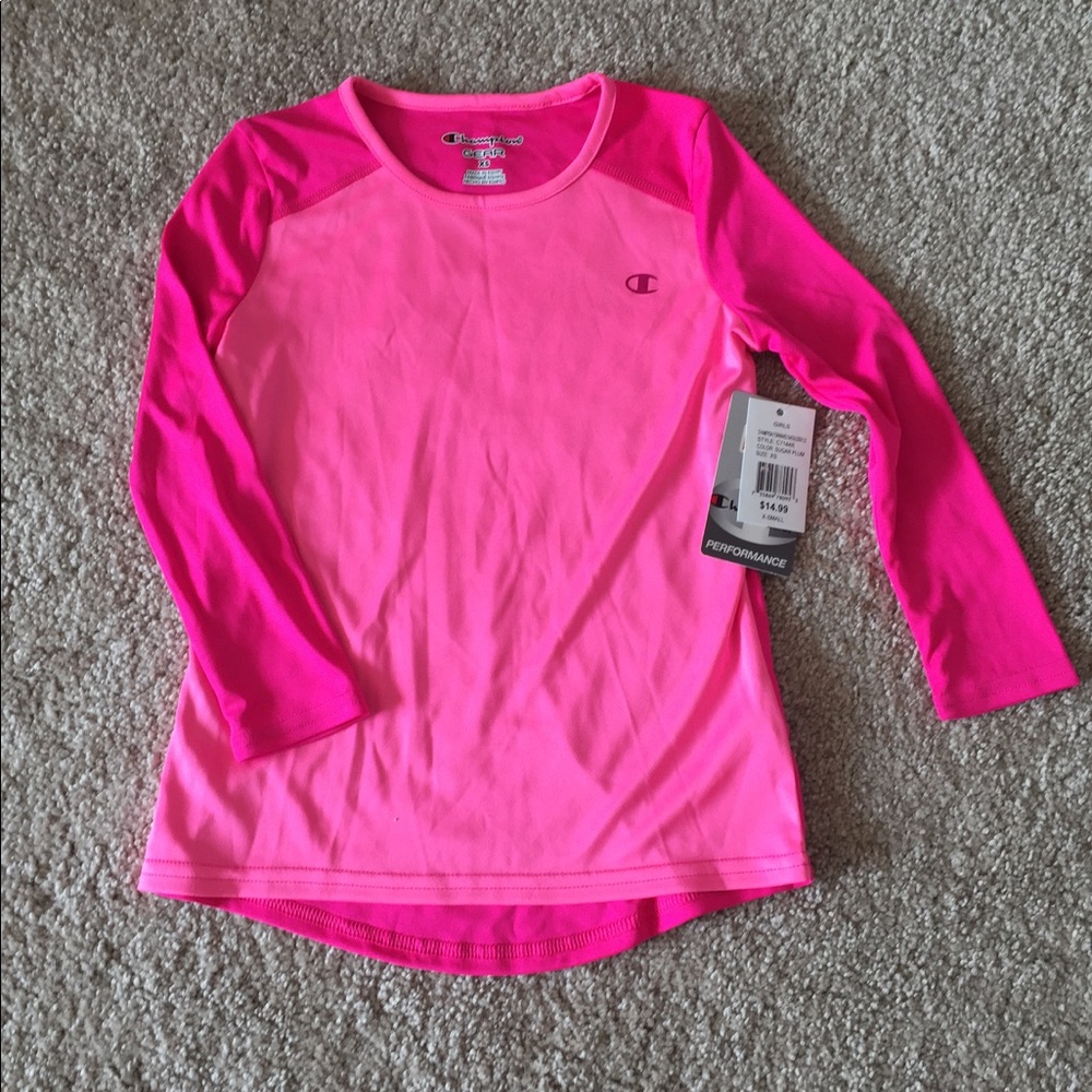 Girls Hot Pink Dri-Fit Pullover