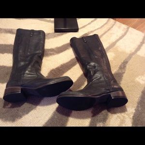 Black leather Zara boots, size 9
