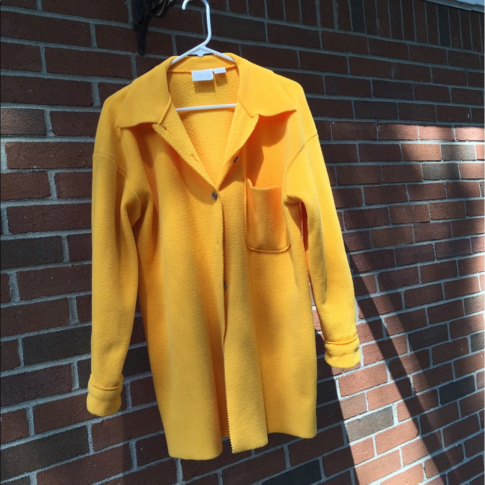 Yellow fleece Fall Jacket