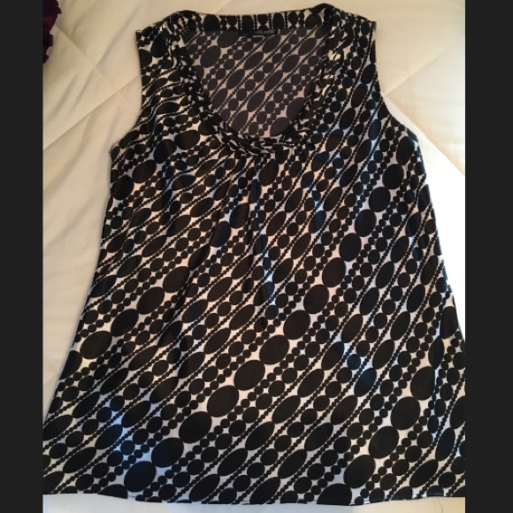 Black and white blouse