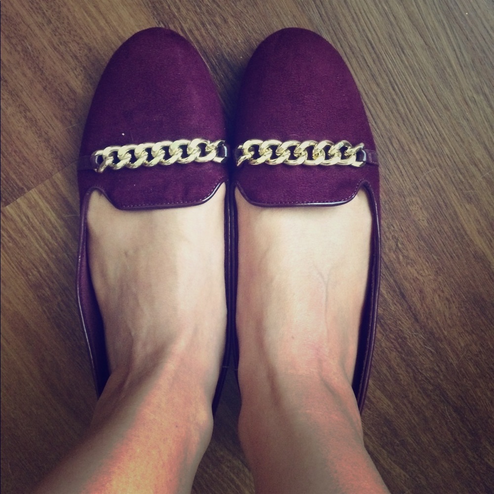 Christian Siriano Maroon Flats