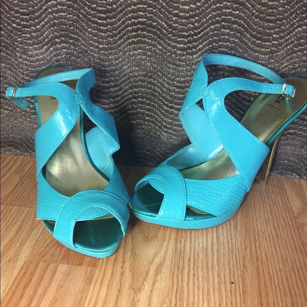 Blue Bakers heels