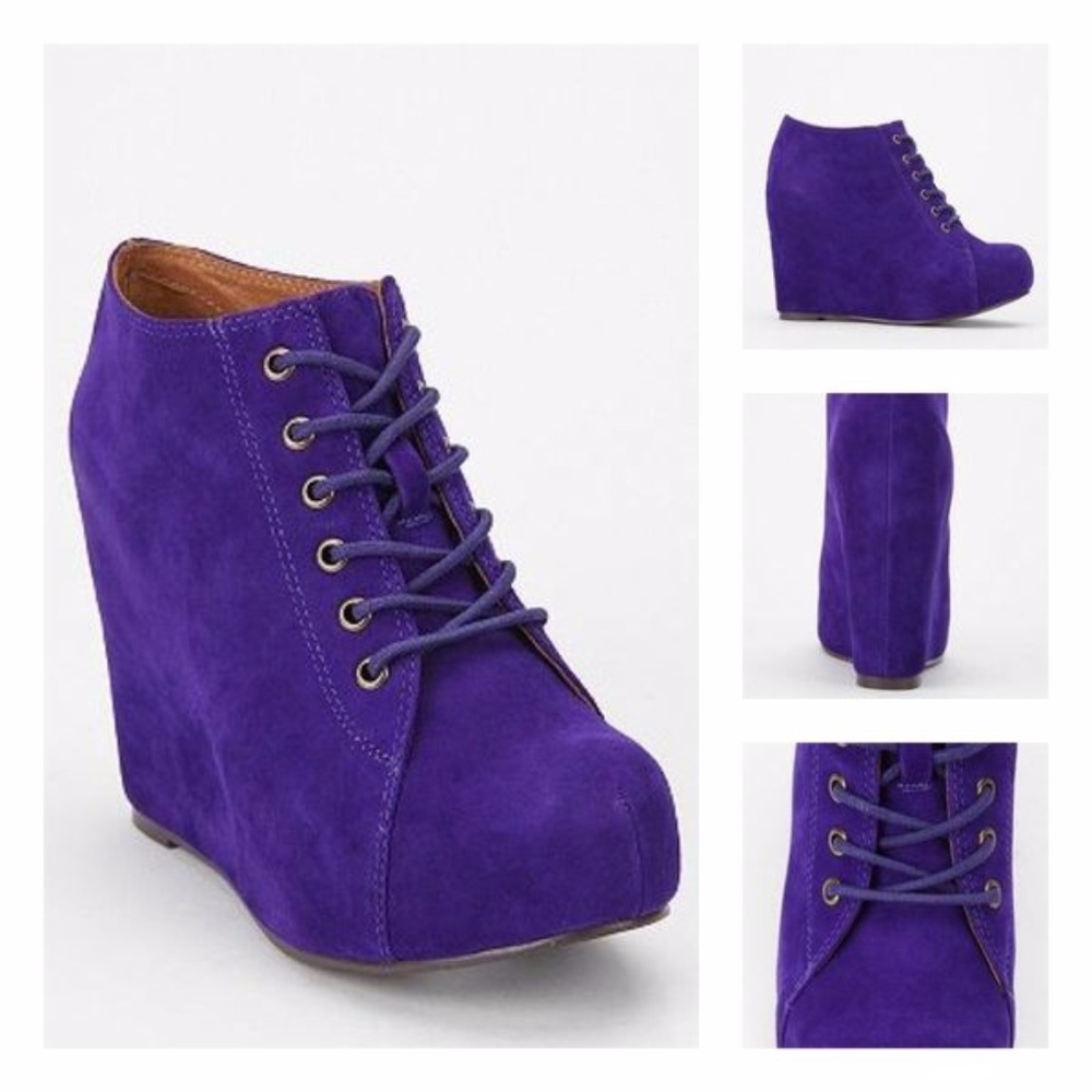 Jeffrey Cambell Ankle Booties 8.5 Purple Suede