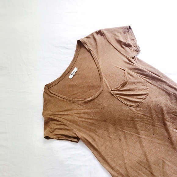 Madewell anthem short-sleeve scoop tee in fig - Picture 2 of 7