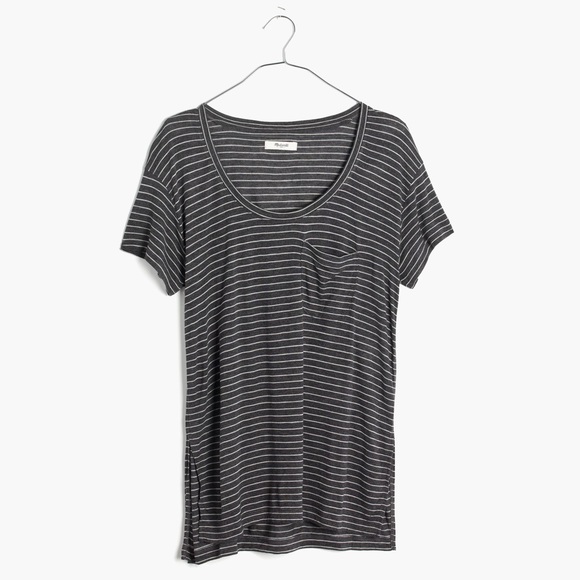 Madewell anthem short-sleeve scoop tee in fig - Picture 6 of 7