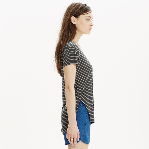 Madewell anthem short-sleeve scoop tee in fig - Picture 7 of 7