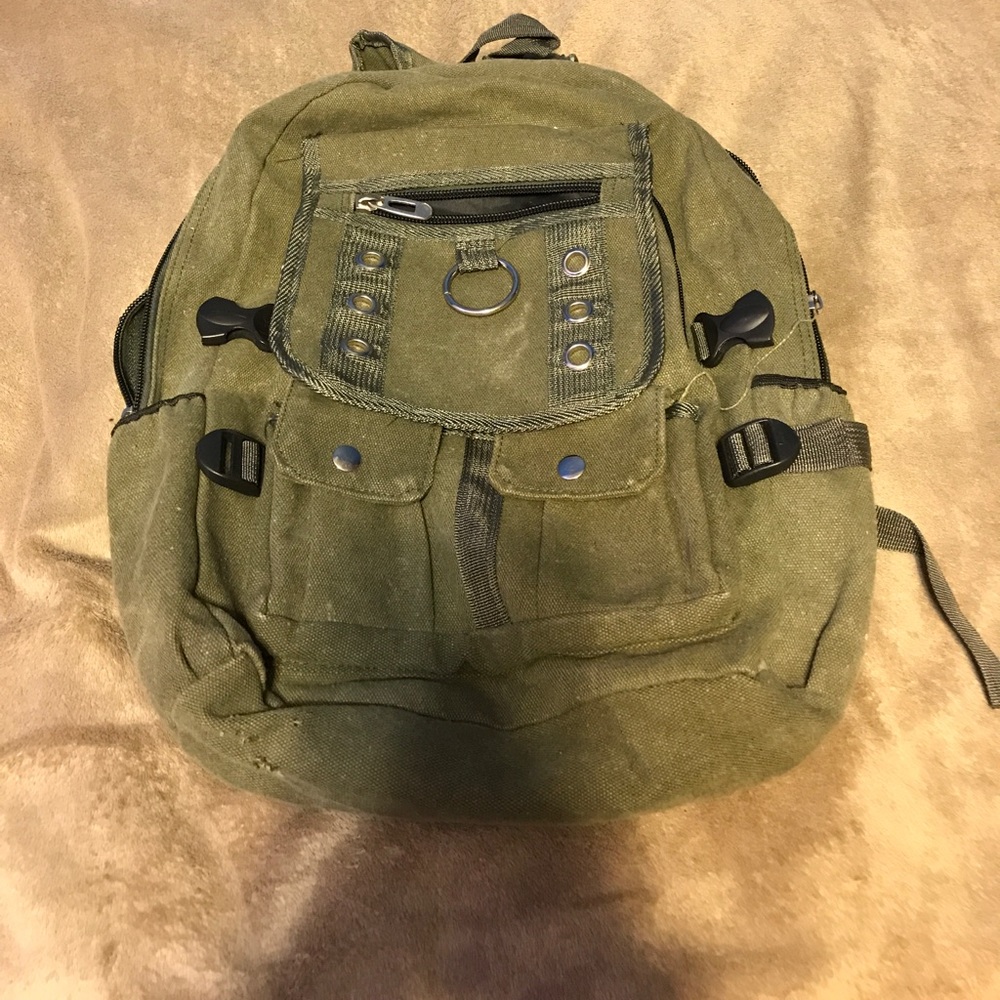 Green backpack