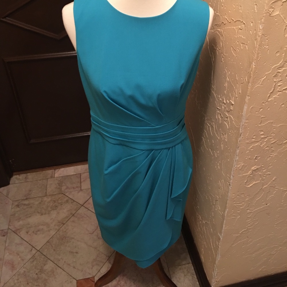 Calvin Klein aqua blue sheath