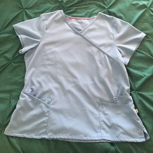 Urbane Ceil Blue Scrub Top