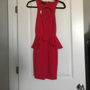 Bebe Peplum Cutout Dress - Size XS
