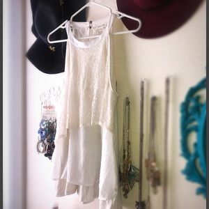White bohemian top