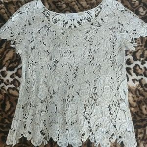 Sale!!! Silver lace top