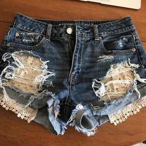 ae high waisted festival shorts