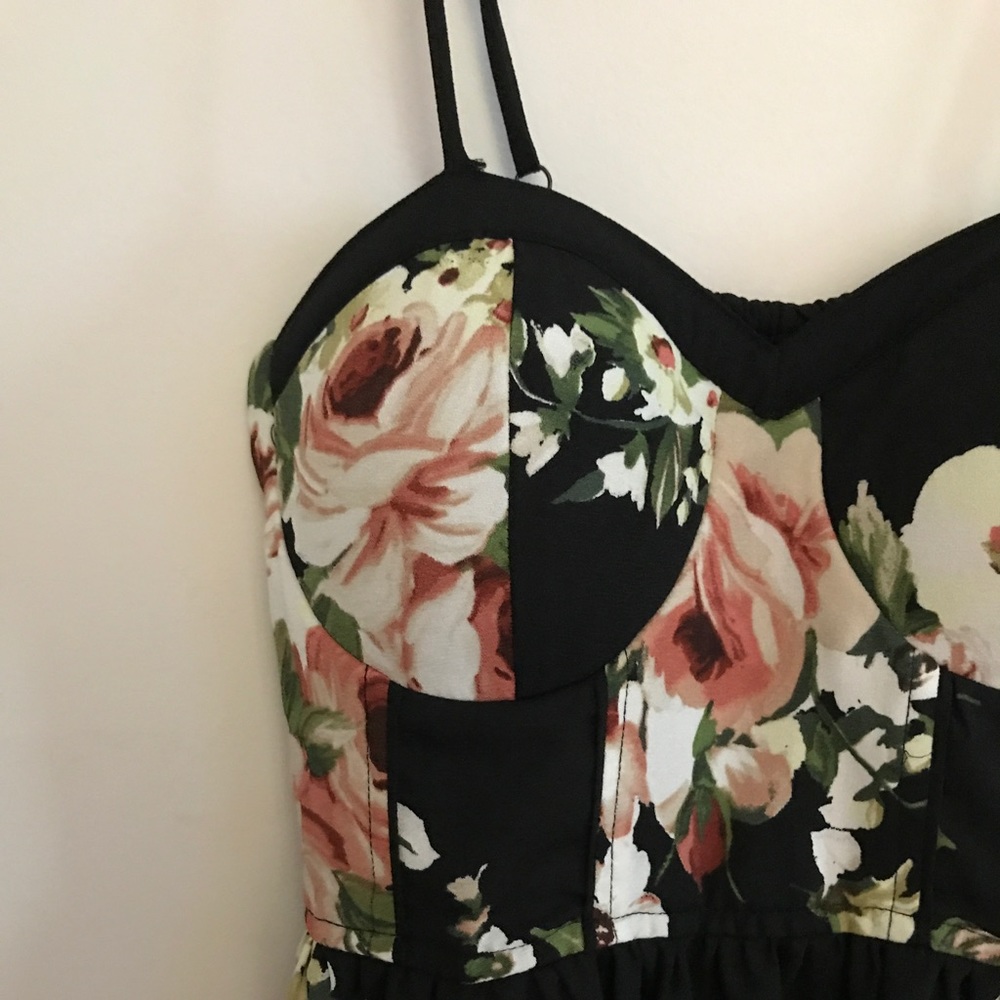 Black floral dress