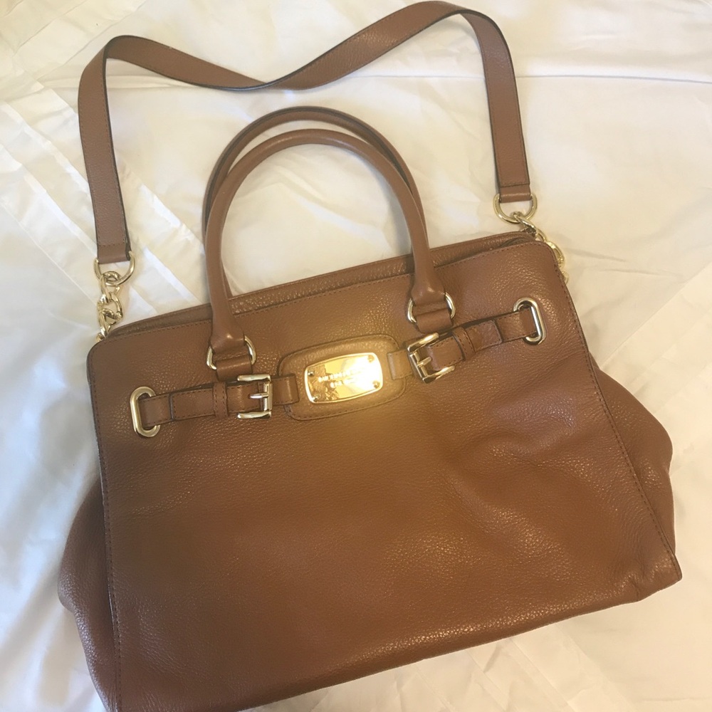 Brown leather Michael Kors handbag
