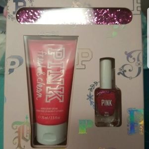 Pink nail polish set