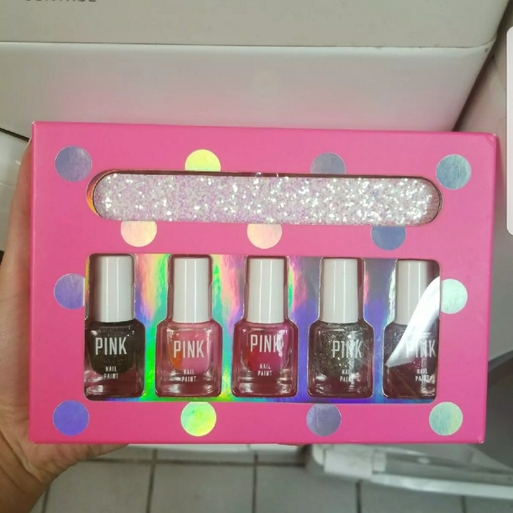 New pink polish set
