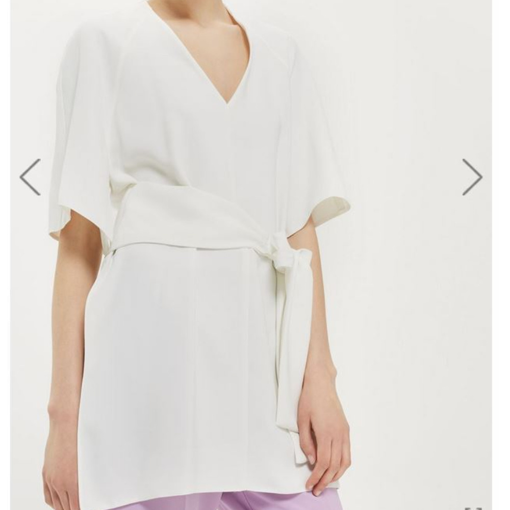TopShop White Kimono Sleeve Belted Tunic SOLD OUT