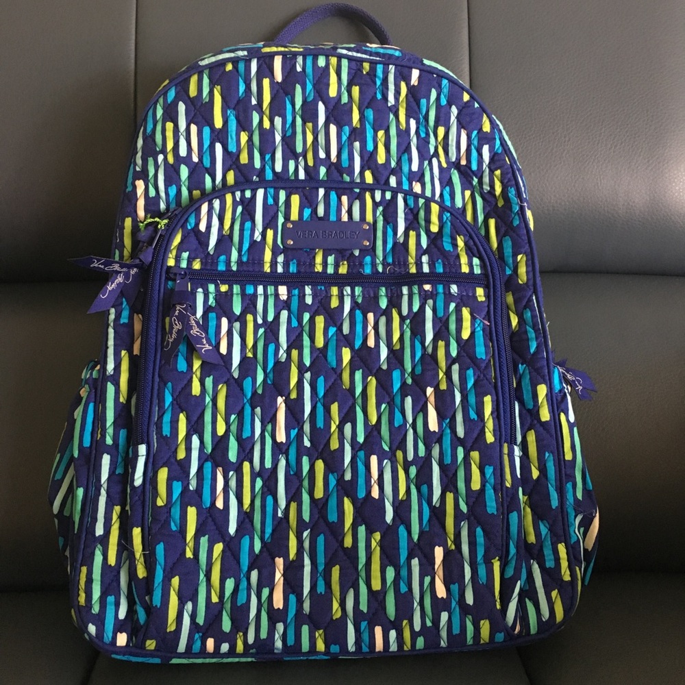 NWT VERA BRADLEY CAMPUS BACKPACK KATALINA SHOWERS