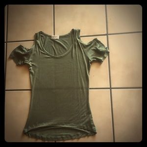 😍BUY ONE GET ONE Green Glitz peek-a-boo shoulder