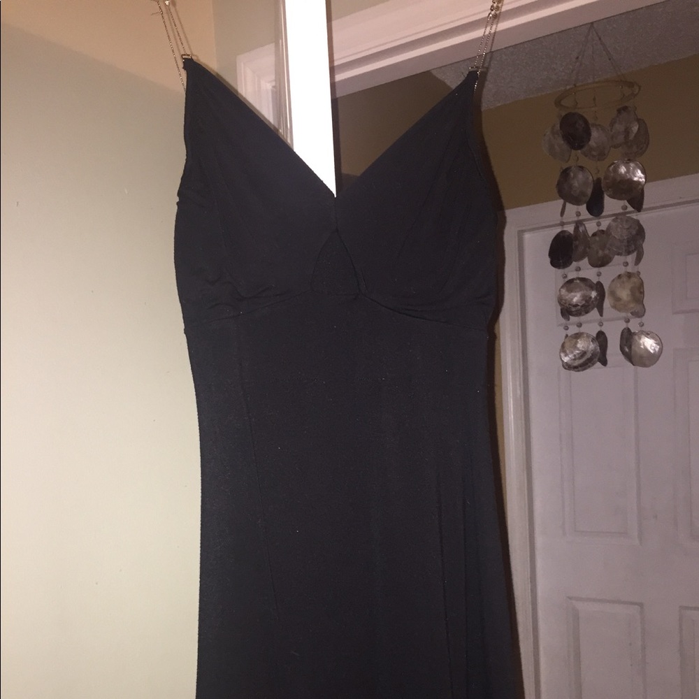 black mini dress